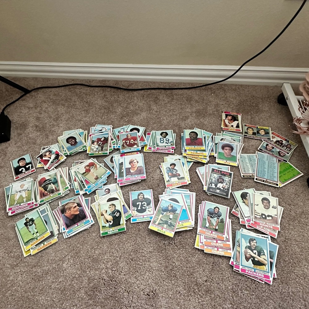 1974 Topps Football Card Lot Fran Tarkenton All Pro Jerry Tagge NFL Vintage